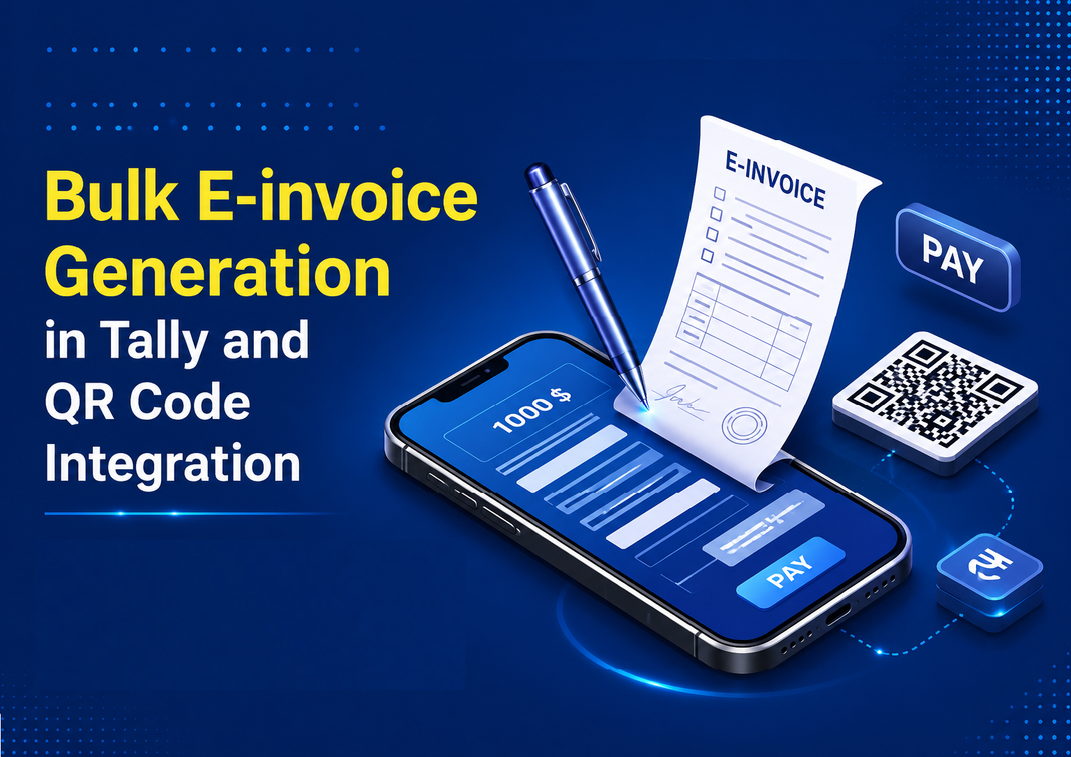 Bulk E-invoice Generation in TallyPrime and QR Code Integration
